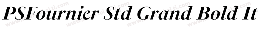 PSFournier Std Grand Bold Italic字体转换